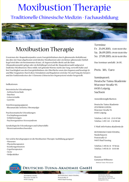 Moxibustion Kurs 2015